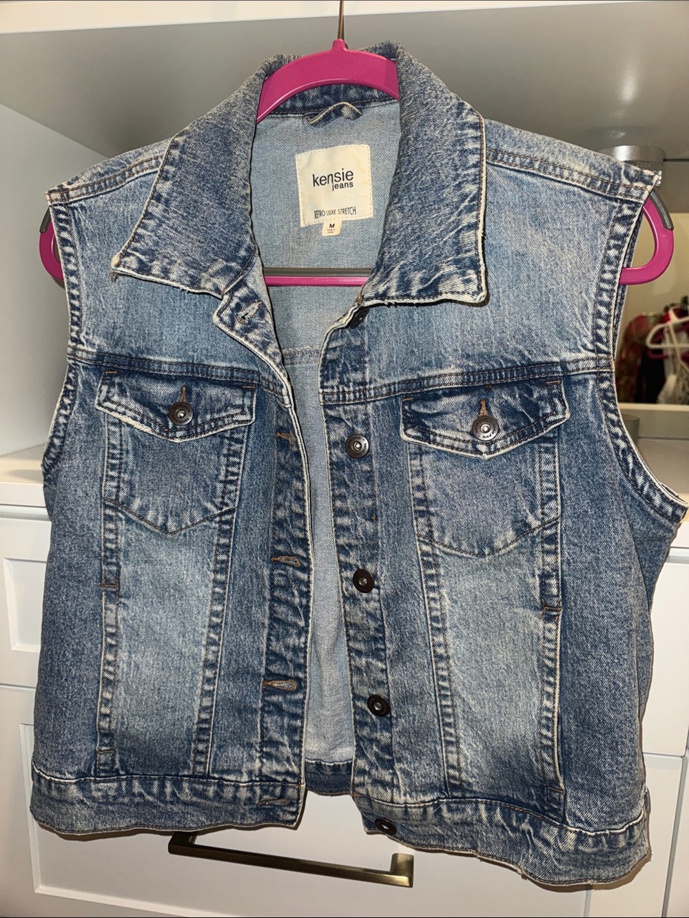 Kensie Denim Vest Sz M